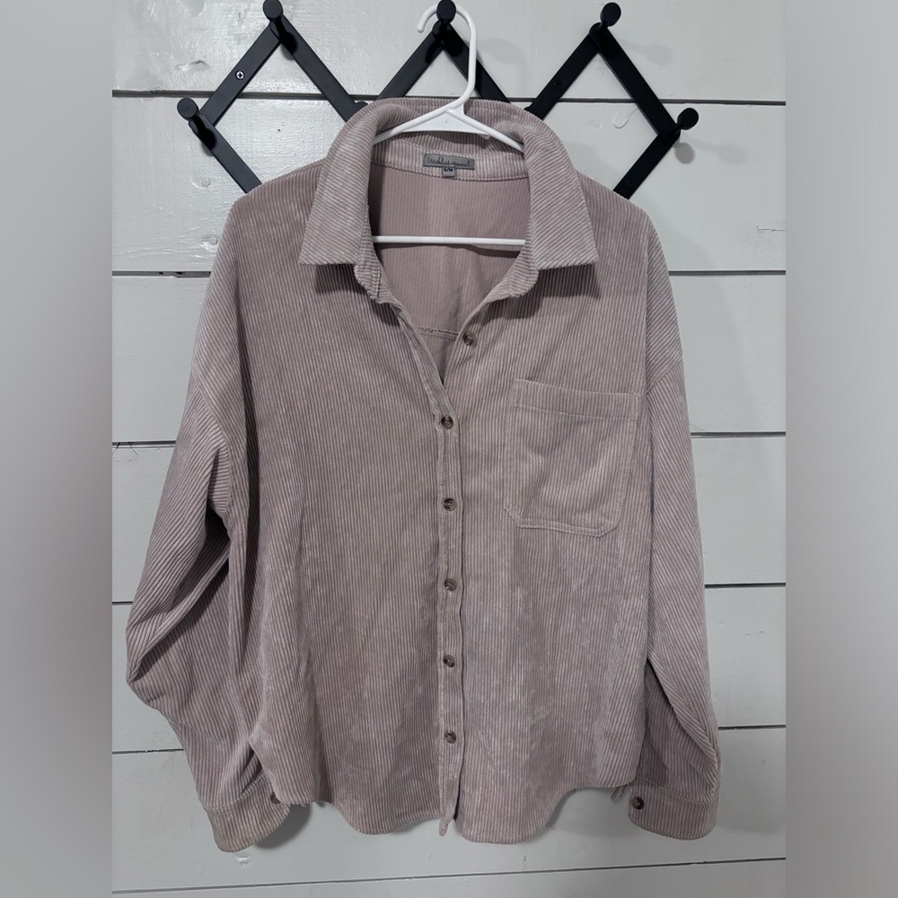 Beige Corduroy Flannel